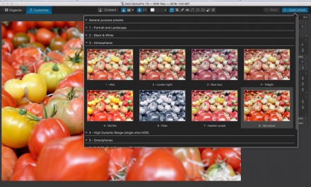 How to create and save your own DxO Optics Pro presets